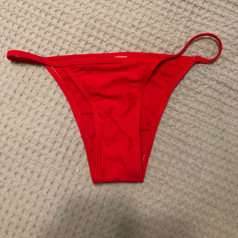 red swimsuit bottoms